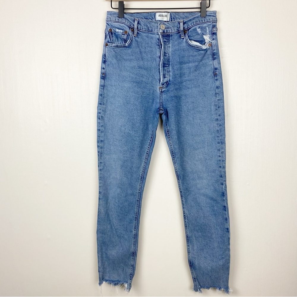 Agolde Jeans Womens 28 Blue Nico High Rise‎ Slim Fit Button Fly High Rise